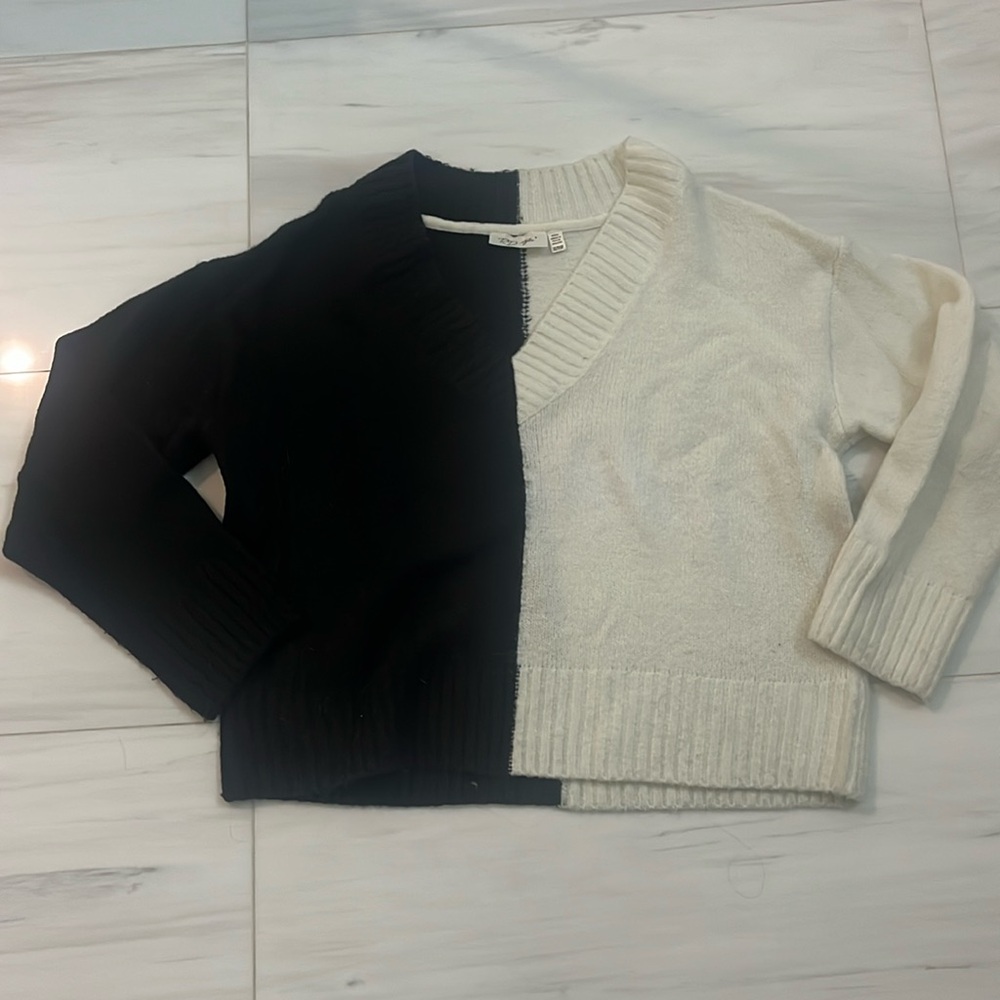 RD Style Colorblock Vneck Sweater Top